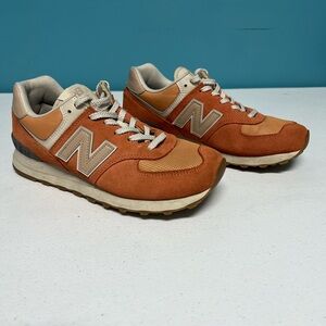 New Balance women's Burnt Orange and Beige Sneakers size 8 1/2